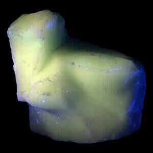 Jadeite Lime Art Glass Cullet Glowing Opaque Uranium Slag #4GX94